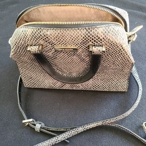 Faux Alligator Style Suede Handbag